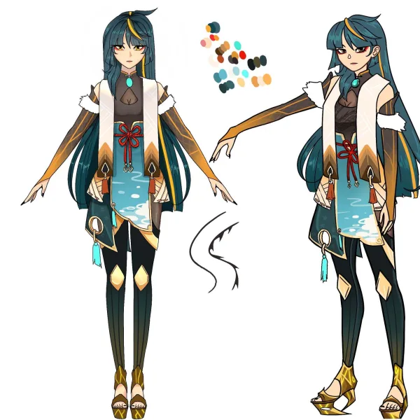 Design practice - character for Genshin Impact
